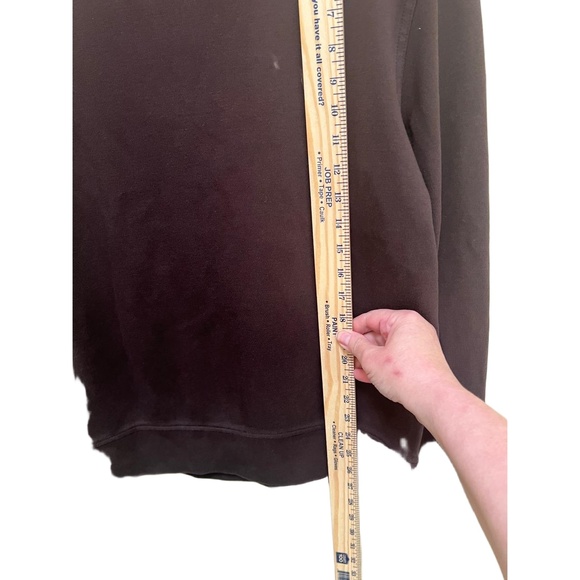 Burberry Brit Dark Brown Half Zip High Collar Embroidered Logo Sweatshirt Medium - Picture 10 of 10